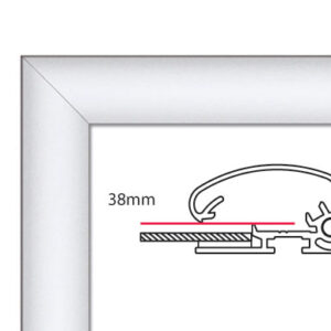 38mm Silver Poster Snap Frame