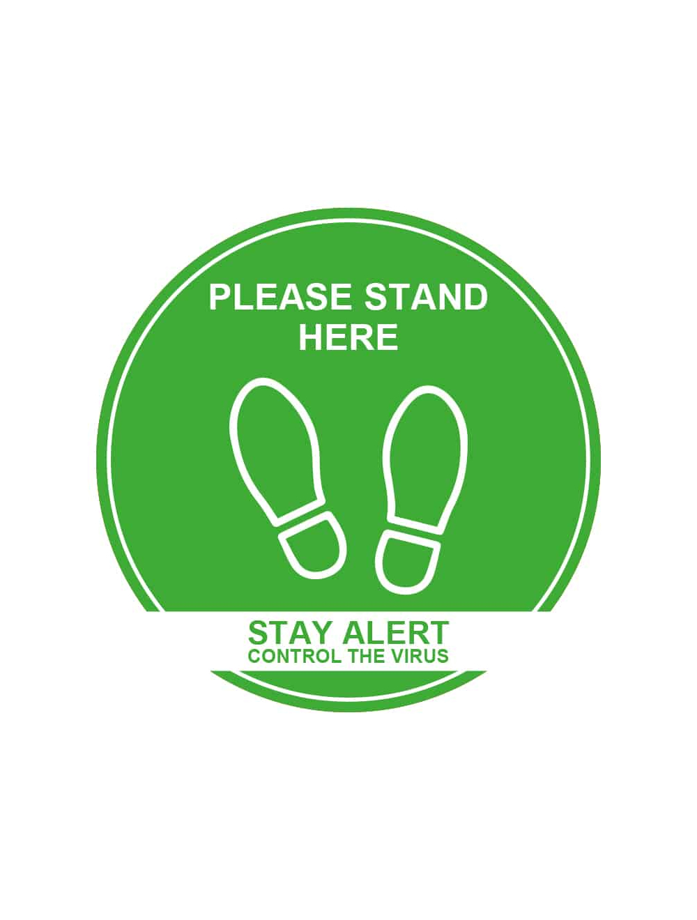 Please Stand Here Floor Stickers