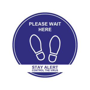 Please Wait Here Floor Stickers