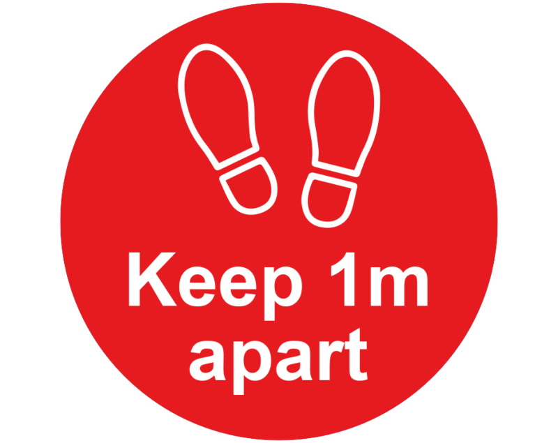 Keep 1m Apart Floor Stickers - Image 2
