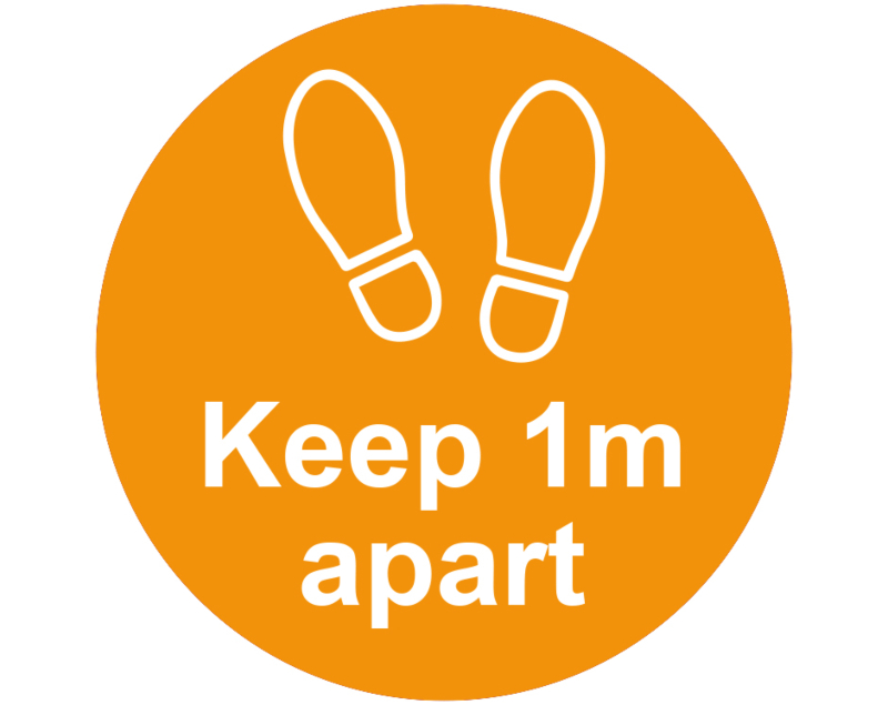 Keep 1m Apart Floor Stickers - Image 3