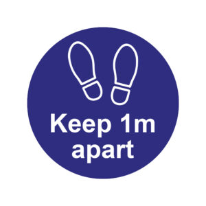 Keep 1m Apart Floor Stickers