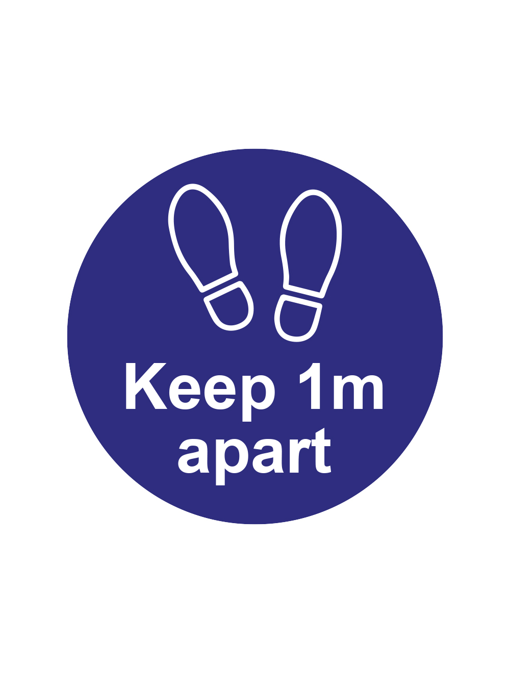 Keep 1m Apart Floor Stickers