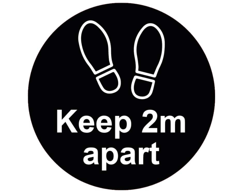 Keep 2m Apart Floor Stickers - Image 2