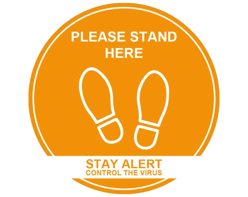 Please Stand Here Floor Stickers - Image 2
