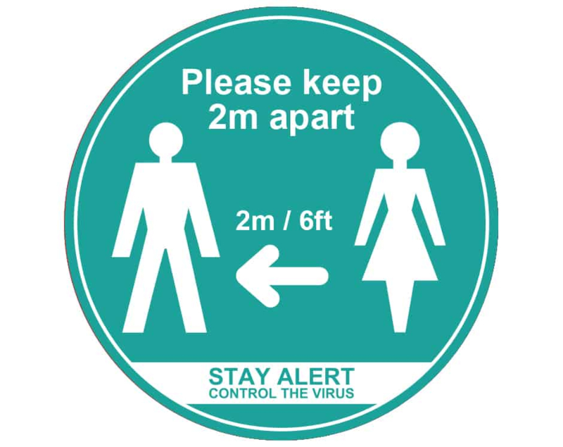 Please Keep 2m Apart • Floor & Wall Stickers - Image 2