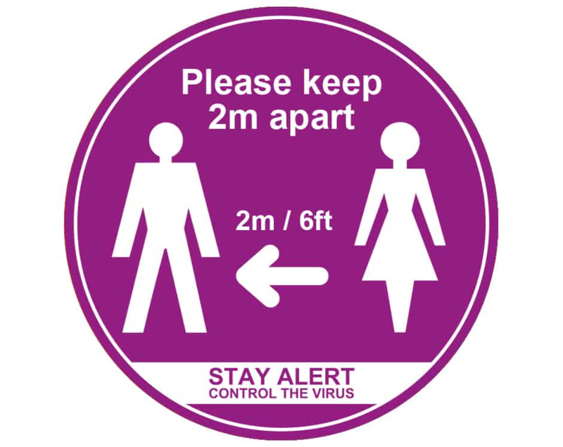 Please Keep 2m Apart • Floor & Wall Stickers - Image 3