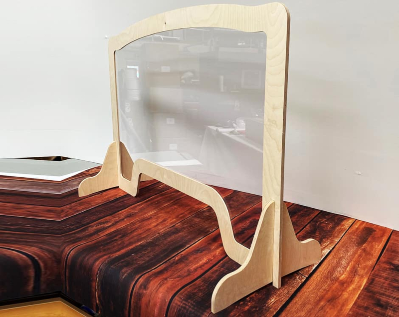 Wooden Frame Countertop Sneeze Screen - Image 2